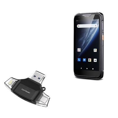BoxWave Smart Gadget Compatible with Chainway MC95 - AllReader SD Card Reader, microSD Card Reader SD Compact USB - Jet Black