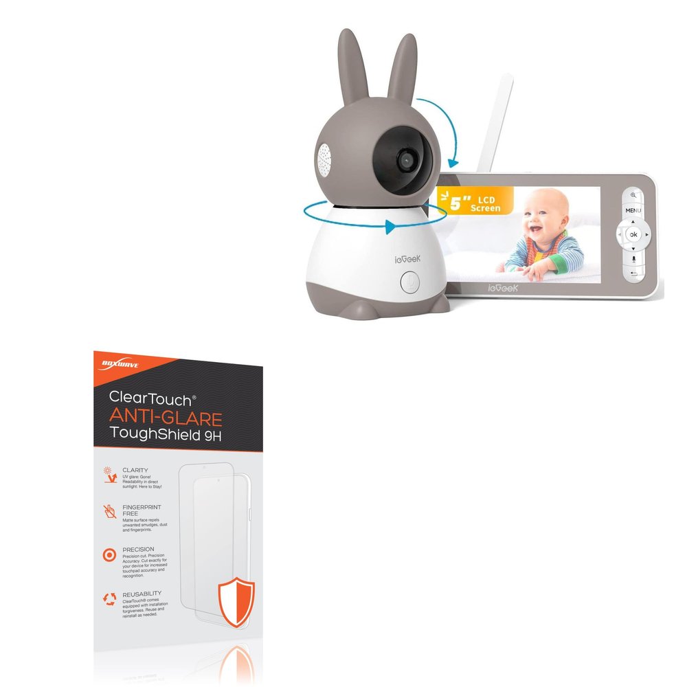 BoxWave Screen Protector Compatible with ieGeek Video Baby Monitor - ClearTouch Anti-Glare ToughShield 9H (2-Pack), Anti-Glare 9H Tough Flexible Film Screen Protector
