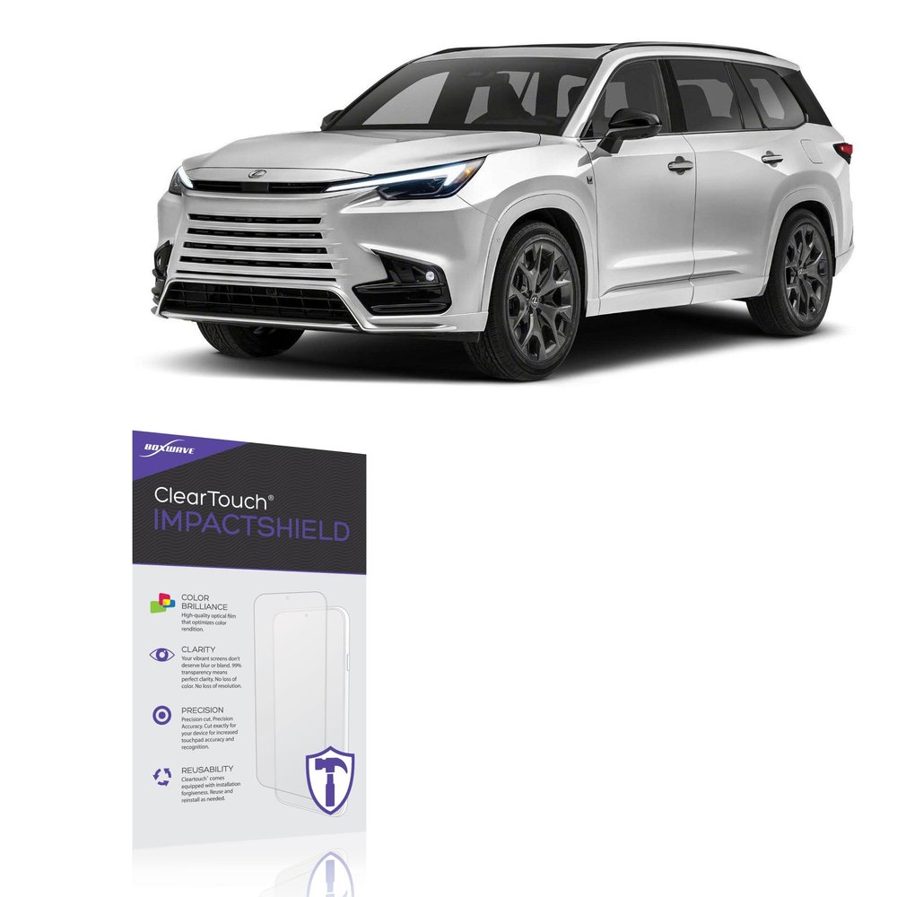 BoxWave Screen Protector Compatible with Lexus 2024 TX 500h F Sport Performance Display (14 in) - ClearTouch ImpactShield (2-Pack), Impenetrable Screen Protector Flexible Film