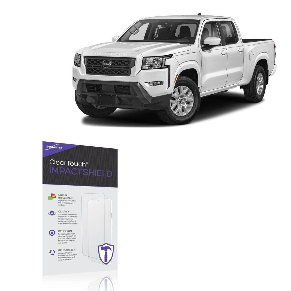 BoxWave Screen Protector Compatible with Nissan 2024 Frontier Dashboard Display (7 in) - ClearTouch ImpactShield (2-Pack), Impenetrable Screen Protector Flexible Film