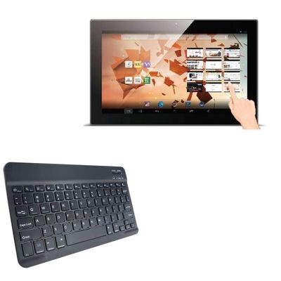 BoxWave Keyboard Compatible with Geekland GK-VR24 (24 in) - SlimKeys Bluetooth Keyboard, Portable Thin with Chiclet-Style Keys - Jet Black