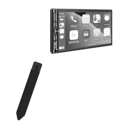 BoxWave Stylus Pouch Compatible with Sjoybring JOY-D006 (7 in) - Stylus PortaPouch, Pen Stylii Holder Carrier Portable Self-Adhesive - Jet Black