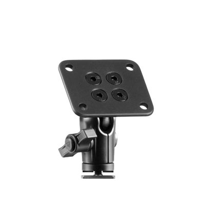Tackform Slim Track Base Mount - GPS/Monitor 4-Hole AMPS | Industry Standard 30mm x 38mm Hole Pattern | Short Reach Arm | (Base Mounts are ONLY Compatible Slim Track Brackets)