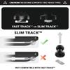 Tackform Slim Track Base Mount - GPS/Monitor 4-Hole AMPS | Industry Standard 30mm x 38mm Hole Pattern | Short Reach Arm | (Base Mounts are ONLY Compatible Slim Track Brackets) view 2