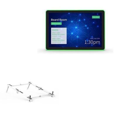 BoxWave Stand and Mount Compatible with Geekland GK-TW7-TA (7 in) - Pocket Aluminum Stand 3-in-1, Portable Multi Angle Viewing Riser - Metallic Silver