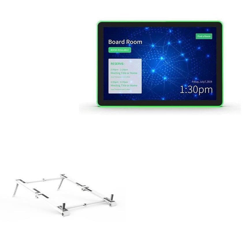 BoxWave Stand and Mount Compatible with Geekland GK-TW7-TA (7 in) - Pocket Aluminum Stand 3-in-1, Portable Multi Angle Viewing Riser - Metallic Silver