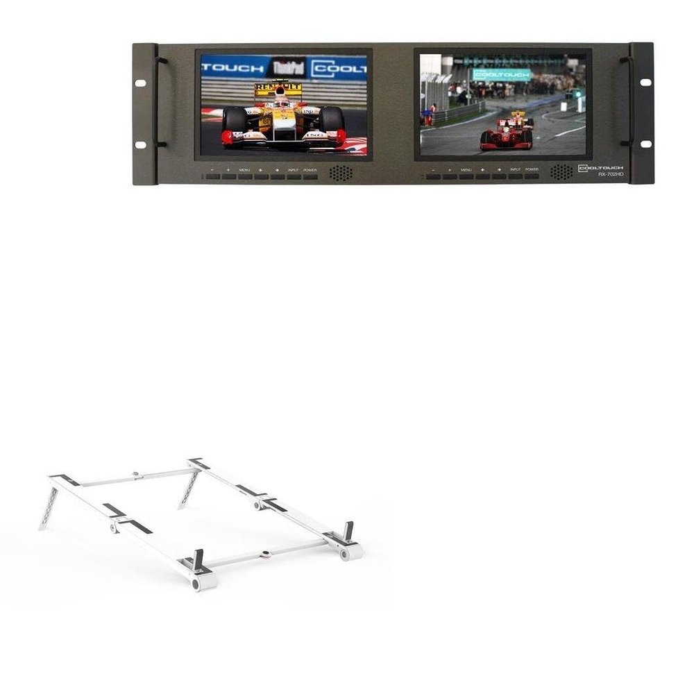 BoxWave Stand and Mount Compatible with Cooltouch RX-702HD - Pocket Aluminum Stand 3-in-1, Portable Multi Angle Viewing Riser - Metallic Silver