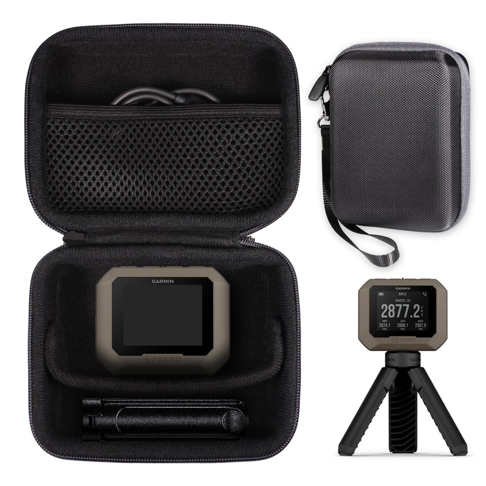 CaseSack Case for Garmin Xero C1 Pro Compact Chronograph for Range Shooting, Garmin Xero C1 Pro organizing case with smart divider (Black)
