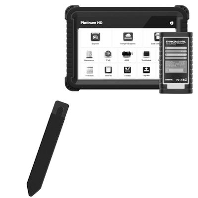 BoxWave Stylus Pouch Compatible with Thinkcar Code Reader Engine Fault Platinum HD - Stylus PortaPouch, Pen Stylii Holder Carrier Portable Self-Adhesive - Jet Black