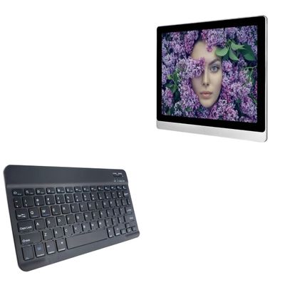 BoxWave Keyboard Compatible with Geekland GK-NWY12M (12 in) - SlimKeys Bluetooth Keyboard, Portable Thin with Chiclet-Style Keys - Jet Black
