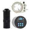 Microscope Accessories Kit HDMI VGA 48MP 55MP Sensor FHD 1080P HDMI VGA Video Microscope Camera +130X Adjustable Zoom C mount Lens + 56 LED Ring Light Microscope Slides ( Color : HDMI VGA With Led ) view 1