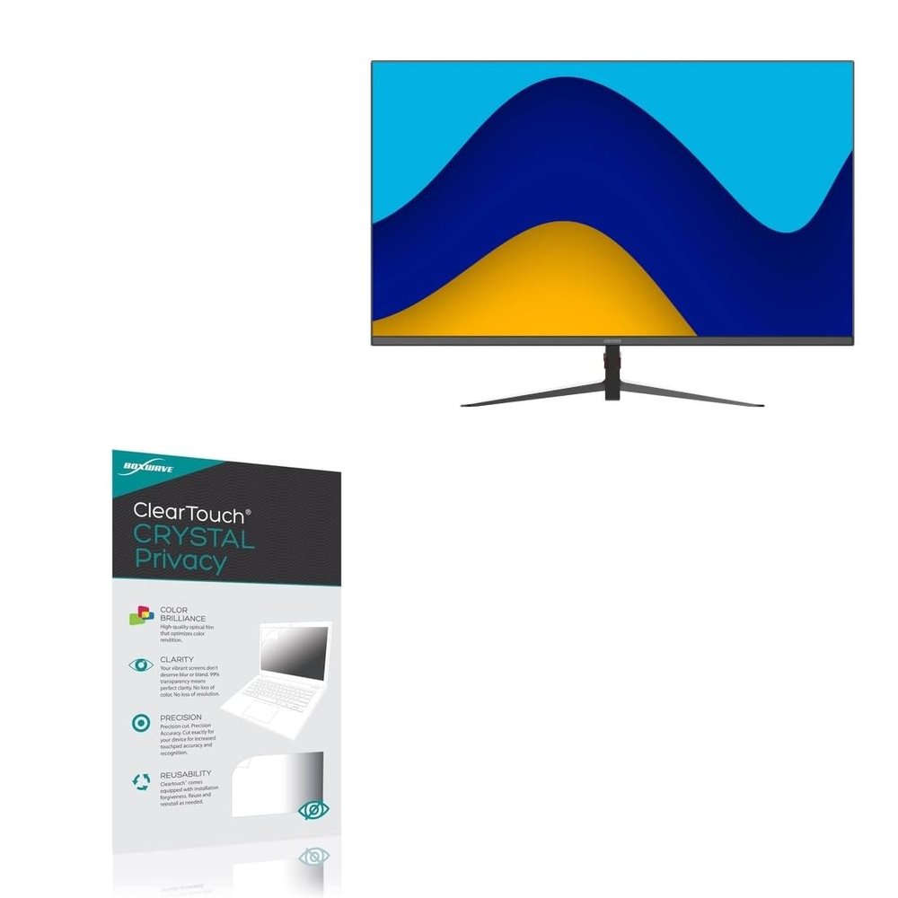 BoxWave Screen Protector Compatible with Element EM2FPAB27B Monitor (27 in) - ClearTouch Crystal Privacy (2-Pack), Privacy Screen Protector Flexible Film Clear
