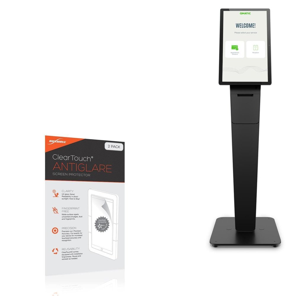 BoxWave Screen Protector Compatible with Advanced Kiosks Retail (22 in) - ClearTouch Anti-Glare (2-Pack), Anti-Fingerprint Matte Film Skin