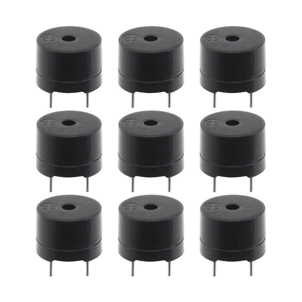 Micro Traders 50Pcs Electromagnetic Type Piezo Buzzer 16ohm AC 2KHz 3V 5V 9V 12V Passive Buzzer Mini Loudspeakers for Printer Photocopier Alarm Electronic Car, BI588W