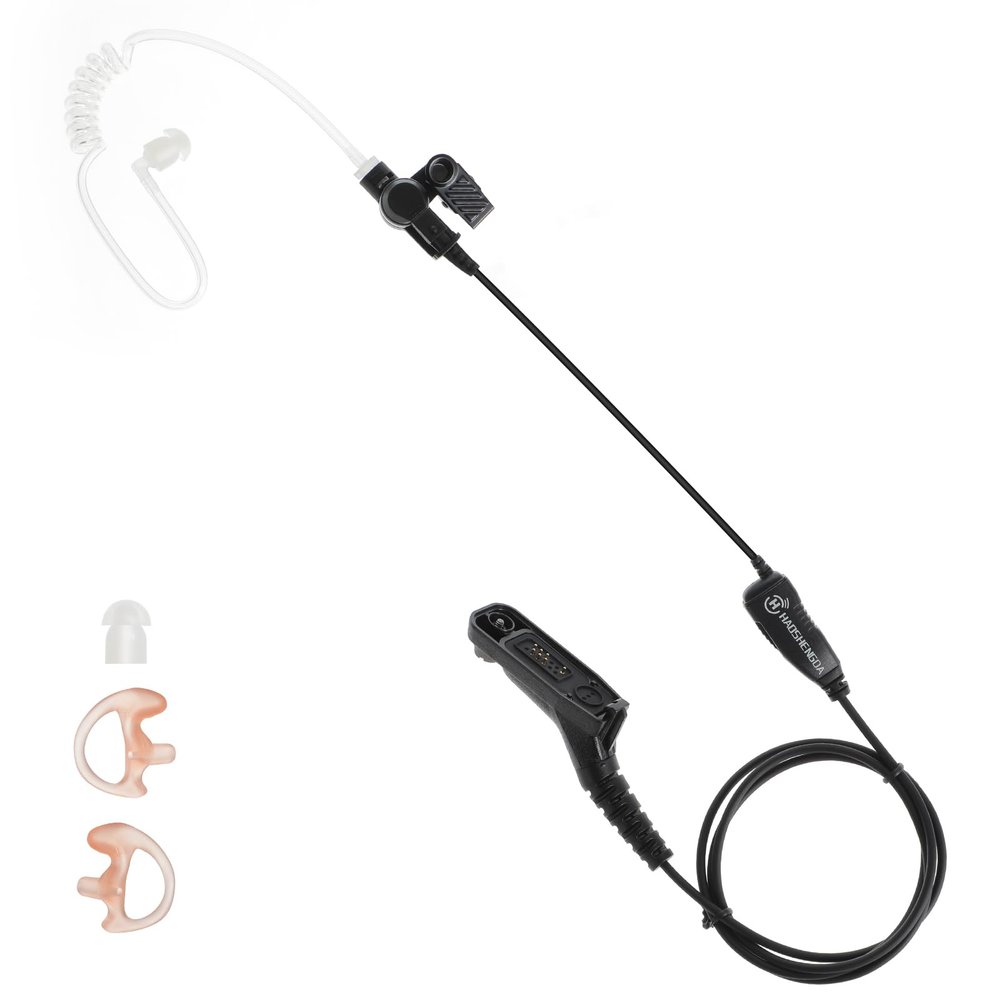 APX 6000 XPR 7550e Earpiece w/Mic Compatible for Motorola Radios APX 8000/7000/4000, XPR 7350e/7580e/7380e/7550/7350, APX6000 APX8000 Surveillance Headset (One-Click PTT Headset, Plug and Play)