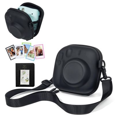CAIYOULE Camera Case for Fujifilm Instax Mini 41/12/11/ SE/99/90/7+ Evo fuji Instant Camera Bag and Mini 3 inch Photo Album and Magnetic Pocket Picture Frame No CameraBlack