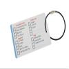 GearBagTags Triathlon Gear Checklist Reminder, Customize, Organize Sports Equipment Bag, Secure Stainless Steel Keychain Cable Ring (White) view 1