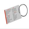 Biathlon Gear Checklist Reminder, Customize, Organize Sports Equipment Bag, Secure Stainless Steel Keychain Cable Ring (White) view 1