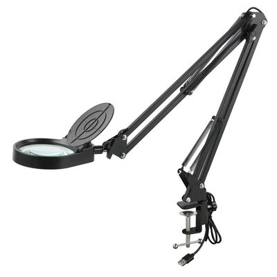 ZTBH Microscope Accessories Kit Clip Metal Cantilever Bracket with Lighted 10X Magnifying Glass Magnifier Adjustable Boom Table Working Stand 95mm 120mm Microscope Slides (Color : 120mm, Size : 10X)