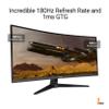 ASUS TUF Gaming 34 Ultra-Wide Curved Monitor (VG34VQ3B)  21:9 QHD (3440x1440), 180Hz, 1ms, Extreme Low Motion Blur Sync, FreeSync Premium, Speaker, 90% DCI-P3, DisplayWidget Center, 3 yr Warranty view 3