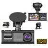 Dash Camera, Dual Dash Cam Front and Rear, 1080P High Definition Image Large Wide Angle Three Way Triple Car Driving Recorder for Car view 4