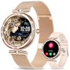 GADIXY Smart Watches for Women(Make/Answer Call) with Diamond:1.1" AMOLED Small Screen Fitness Tracker for HR/BP/SpO2/Sleep Monitor,Digital Running Smartwatch for Android/iOS Rosegold view 1