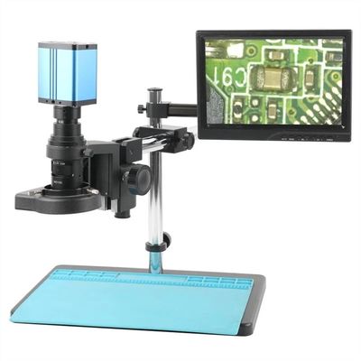 ZTBH Microscope Accessories Kit 1080P Auto Focus AF Measure HDMI Type-c PC IMX307 Video Microscope Camera USB Disk Recorder for CPU PCB Soldering Repair Microscope Slides (Color : D, Size : 180X)