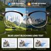 Cyxus Blue Light Glasses Men Women Browline Frame Computer Glasses Reduce Eye Strain UV Protection for Computer Screen 8356T01 Gold Frame view 4