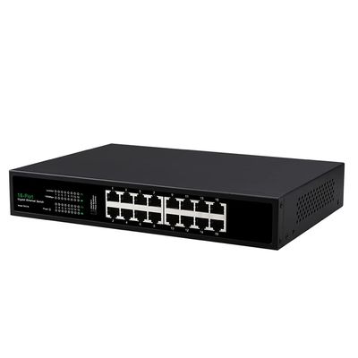 16-Port 1000Mbps Gigabit Ethernet Switch 32Gbps VLAN RJ45 Active Enterprise Switch Monitoring Camera Power Supply (Color : As Shown Size : One Size) (As Shown One Size)