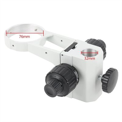 ZTBH Microscope Accessories Kit 76mm/50MM Diameter Install 32mm/25mm Zoom Lab Stereo Microscopes Digital Camera Fine Adjustable Focusing Bracket Holder Support Microscope Slides (Color : 76MM-32mm)