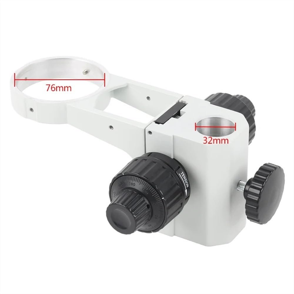 ZTBH Microscope Accessories Kit 76mm/50MM Diameter Install 32mm/25mm Zoom Lab Stereo Microscopes Digital Camera Fine Adjustable Focusing Bracket Holder Support Microscope Slides (Color : 76MM-32mm)