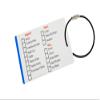 GearBagTags Football Gear Checklist Reminder, Customize, Organize Sports Equipment Bag, Secure Stainless Steel Keychain Cable Ring (White) view 1