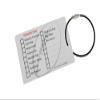 GearBagTags Football Gear Checklist Reminder, Customize, Organize Sports Equipment Bag, Secure Stainless Steel Keychain Cable Ring (White) view 2