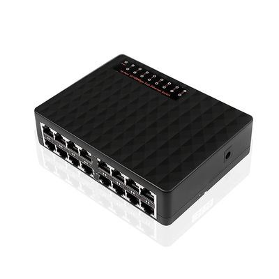 16 Port 10/100Mbps Network Switch Fast Ethernet LAN RJ45 Vlan Hub Desktop PC Switcher (Color : As Shown Size : One Size) (As Shown One Size)