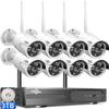 Hiseeu Wireless Pro WiFi Security Camera System, 16CH 4K NVR Kit, Corded Powered 8Pcs 5MP CCTV Home Security Camera System for Indoor/Outdoor, Night Vision, Waterproof, Motion Detection, 3TB HDD view 1