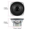 D-FLIFE 4PCS 10W Mini 3" HiFi Full Range Speaker 8 Ohm Anti-Magnetic Audio 2.0/2.1 Home Stereo Woofer Loudspeaker 90dB High Sensitivity for DIY Boom Box Satellites Speaker view 2