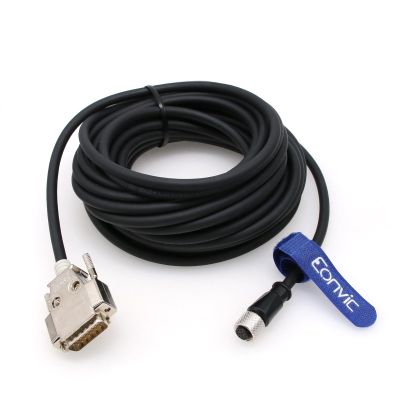 Eonvic M12 to DB15 Shielded Data Cable for Cognex Industrial Camera CCB-PWRIO-MOD-05 7000 Series M12 12 Pin A Code Female to DB15 Male (5M)