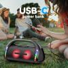 LFS Bluetooth Speaker,100W RMS Loud Speakers Bluetooth Wireless with Deep Bass, LED Lights, IPX6 Waterproof, 30H Playtime, Portable Outdoor Speaker Boombox for Camping,Beach, Party view 3