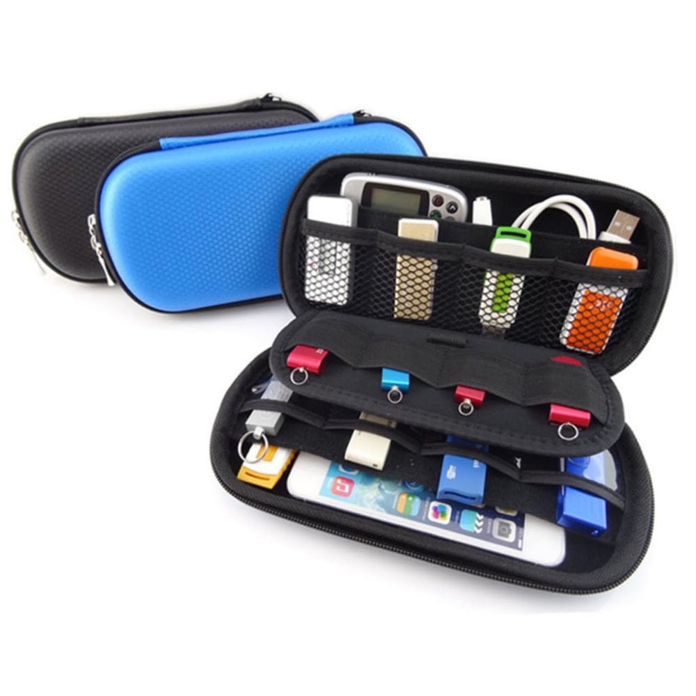 Angoily Hard Drive Case USB Key Storage Case Hard Drive Bag USB b Cable Electronics Case USB Flash Drive Pouch USB Cable Bag Earphone