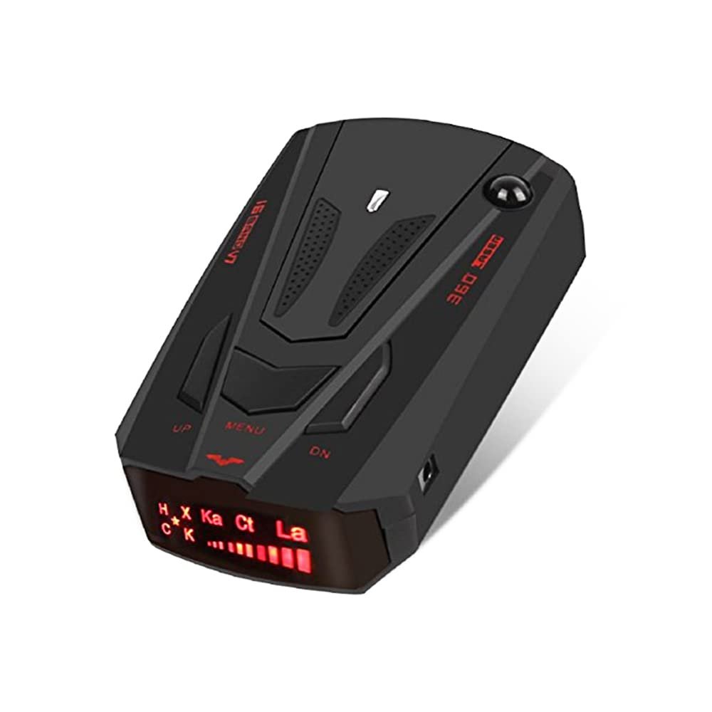 KACEPAR Laser Radar Detector for Cars, Vehicle Speed Alarm System, City/Highway Mode Radar Full Frequency Reception, 360 Degree Monitoring Speed, LED Display Voice Alert Device