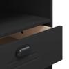 vidaXL Solid Pine Wood Media Console - Black Industrial TV Stand with Storage, Cable Management Holes, 41.7" x 15.7" x 18.3" view 4