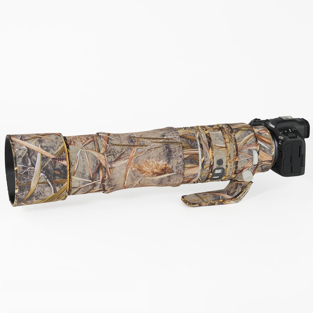 CHASING BIRDS Lens Camouflage Waterproof Coat for Canon RF 200-800mm F6.3-9 is USM Rainproof Lens Protective Cover Version IV(Reed Camouflage, with Extender RF 2X)