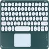 KUYHRF Wireless Keyboard with Touchpad, Ultra-Thin Rechargeable Bluetooth Keyboard Mini with Trackpad, Round Keys for iPad pro/iPad/iOS/Mac OS/Windows/Android (Dark Green) view 1