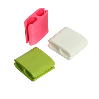 Angoily 4pcs Creative Biscuit Shape Cable Organizer Durable Tpr Cord Ties for Home Office Random Color Easy to Use Large for Cellphone and Electronics Management