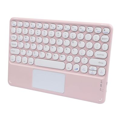 KUYHRF Wireless Keyboard with Touchpad, Ultra-Thin Rechargeable Bluetooth Keyboard Mini, 78 Keys, Pink