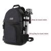 MOSISO 64.5 inch Tripod for Camera, 360 Degree Ball Head Camera Stand with Bag&Phone Mount&Camera Sling Bag Shockproof Photography Camera Backpack with Tripod Holder & Removable Modular Inserts, Black view 3