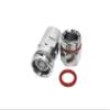 BJDZ 50Ohm 1/2" Inch Feeder Radio Coaxial Cable Connector 4.3-10 L20 Type Female Jack Straight Clamp Mounting for Cellular Communication basestation, 4G/5G Antenna System, Signal Transmission. view 2
