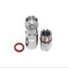 BJDZ 50Ohm 1/2" Inch Feeder Radio Coaxial Cable Connector 4.3-10 L20 Type Female Jack Straight Clamp Mounting for Cellular Communication basestation, 4G/5G Antenna System, Signal Transmission. view 4