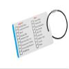 10K Run Gear Checklist Reminder, Customize, Organize Sports Equipment Bag, Secure Stainless Steel Keychain Cable Ring (White) view 1