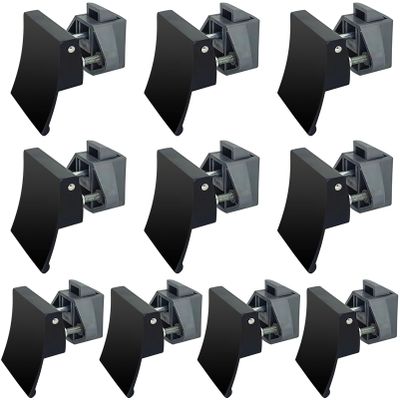 FOTN 10 Packs Black Square Handle Push LocksCabinet Lock Drawer Cupboard Pull Open Handles Lift Latch for Caravans Boats Cupboard Furniture Hardware Reliable Cabinet Lock